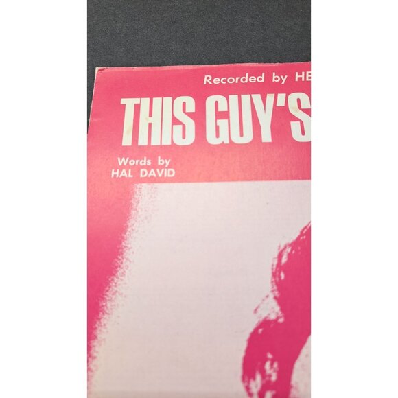 Vintage This Guy's In Love With You Sheet Music Herb Alpert Burt Bacharach 1968 - Picture 2 of 6